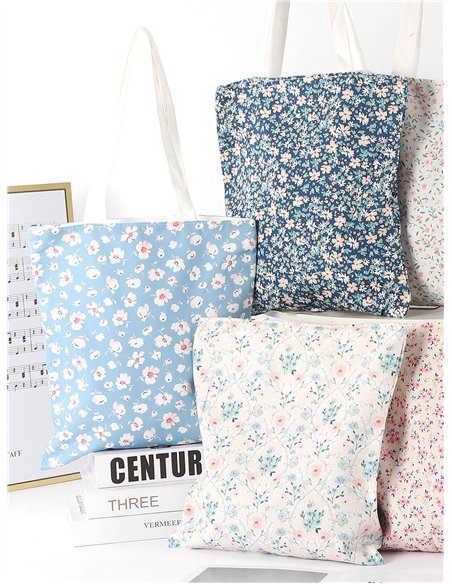 Tragetasche mit romantischem Blumenmuster