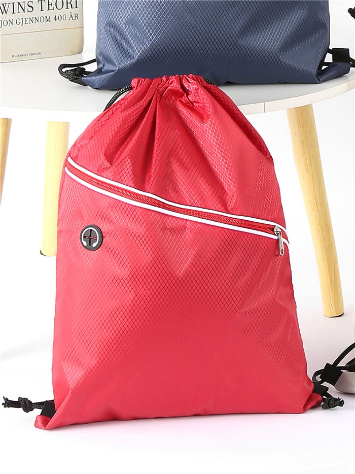 Mochila saco deportiva con cremallera diagonal