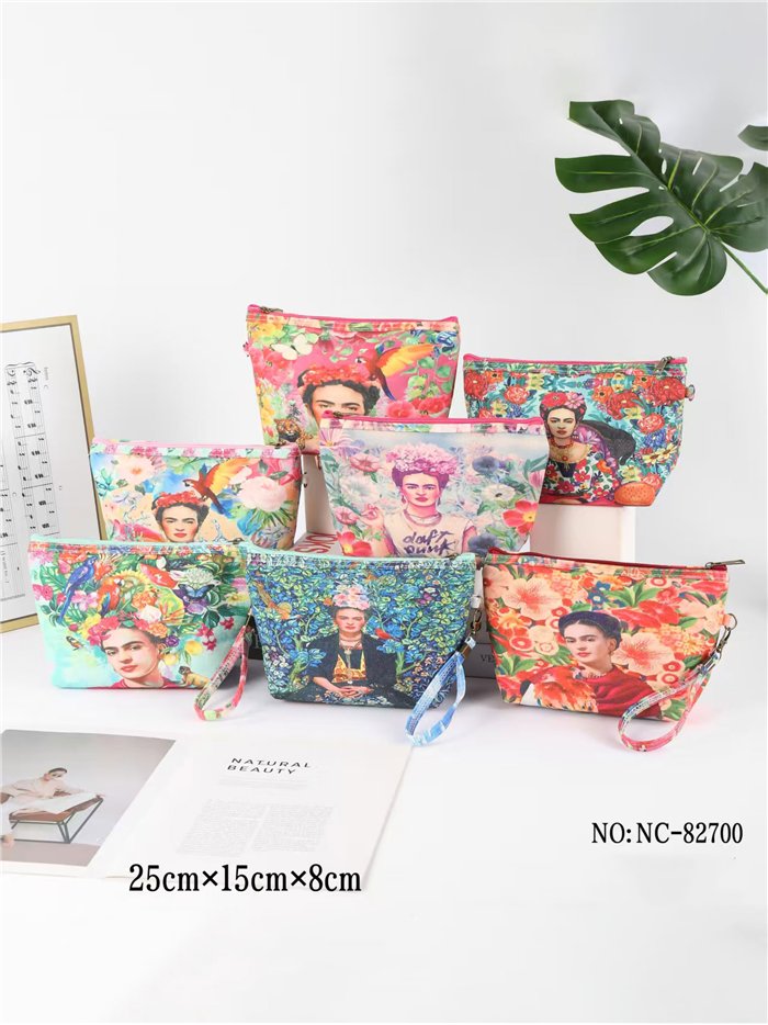 Neceser canvas estampado frida floral