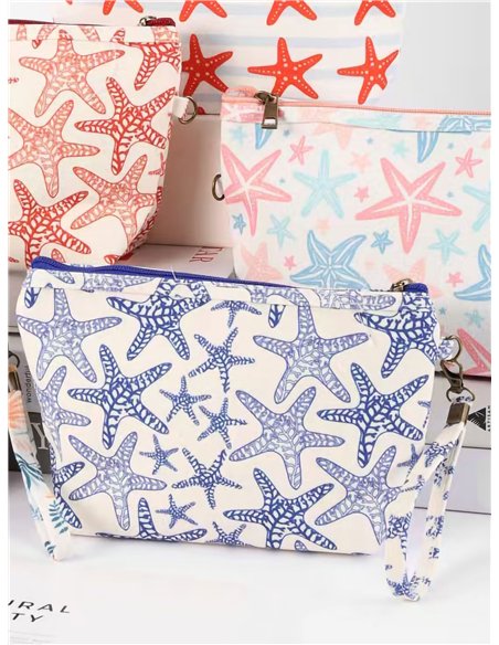 Neceser canvas estampado estrellas de mar