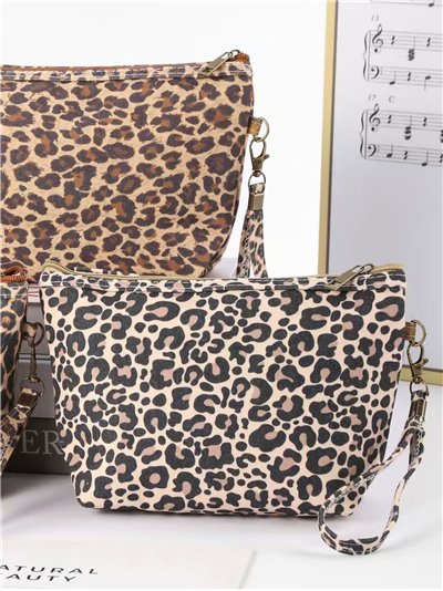 Neceser canvas estampado animal print