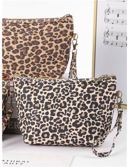 Neceser canvas estampado animal print