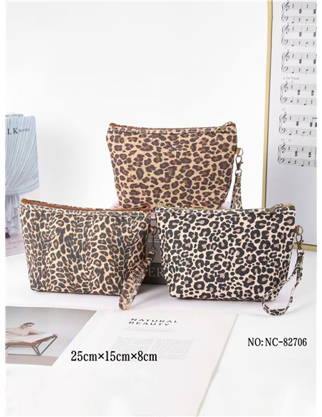 Neceser canvas estampado animal print