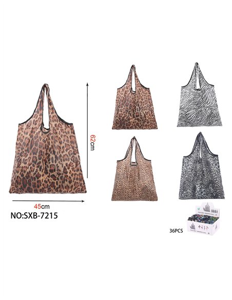 Bolsa plegable animal print