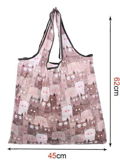 Borsa pieghevole con stampa di gatti