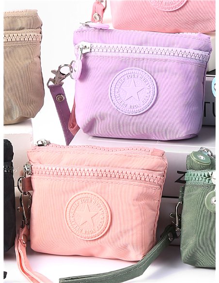 Multi pocket nylon coin purse