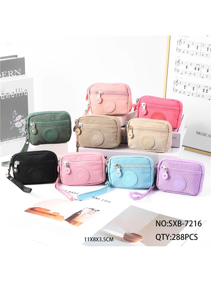 Portefeuille étoile compact en nylon multipoches