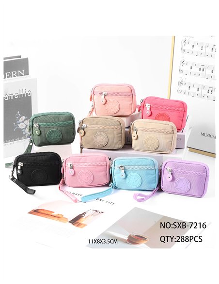 Portefeuille étoile compact en nylon multipoches