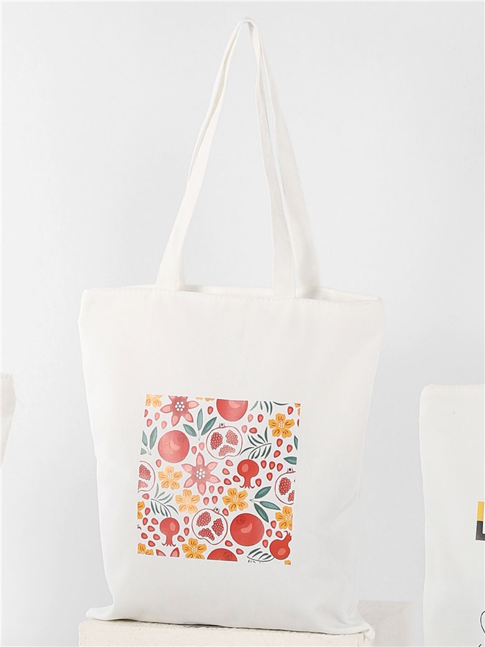 sac fourre-tout imprimé fruits d'été