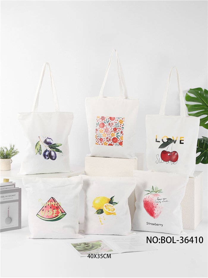 sac fourre-tout imprimé fruits d'été