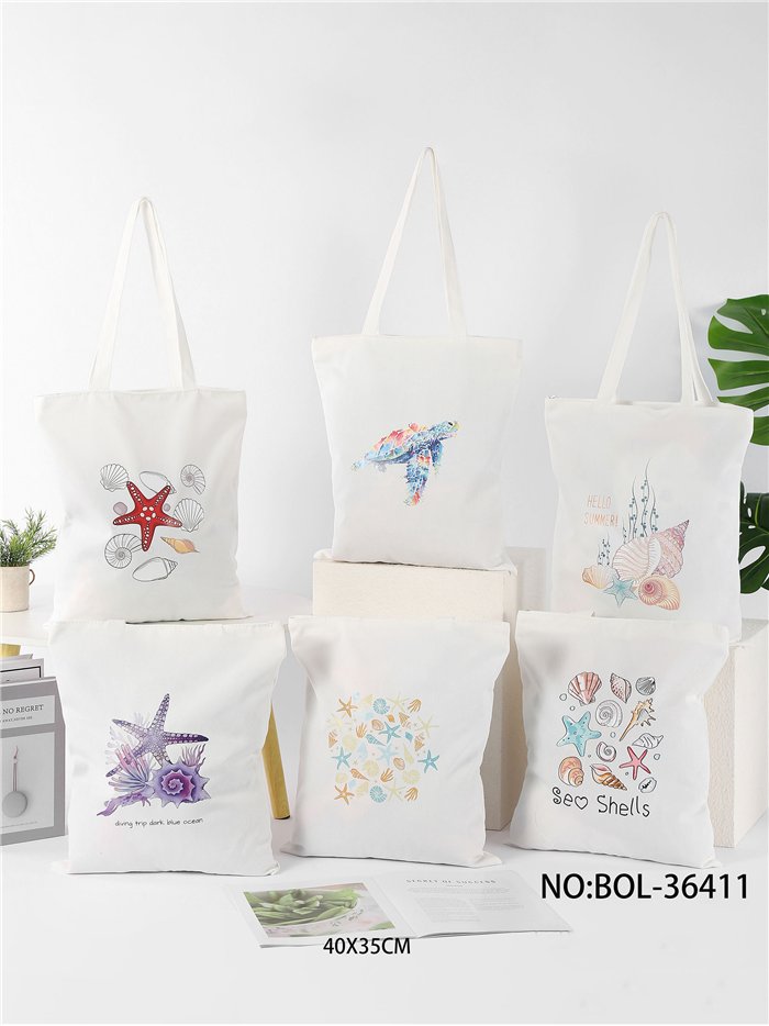 Bolso tote estampado marino