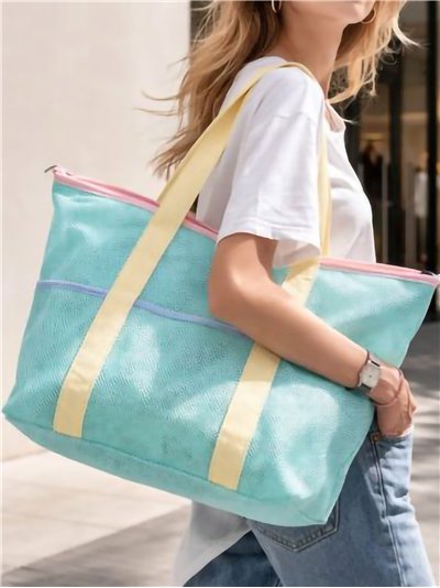 Bolso de playa de malla extra grande