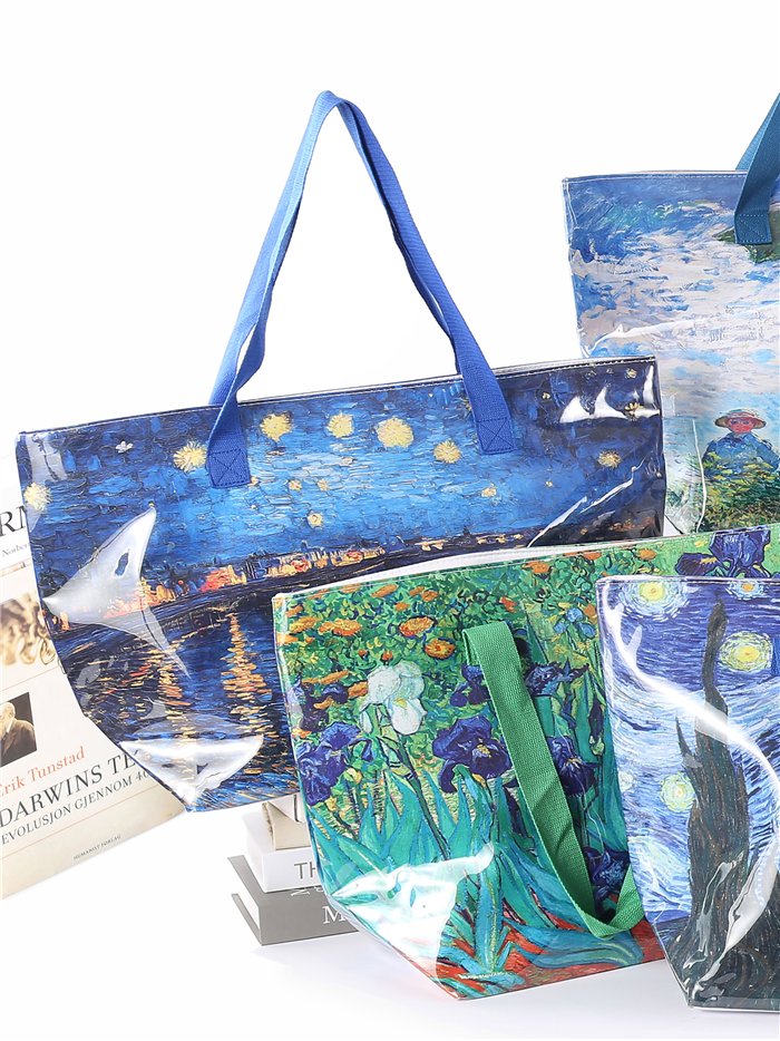 Bolso de playa vinilo estampado artístico