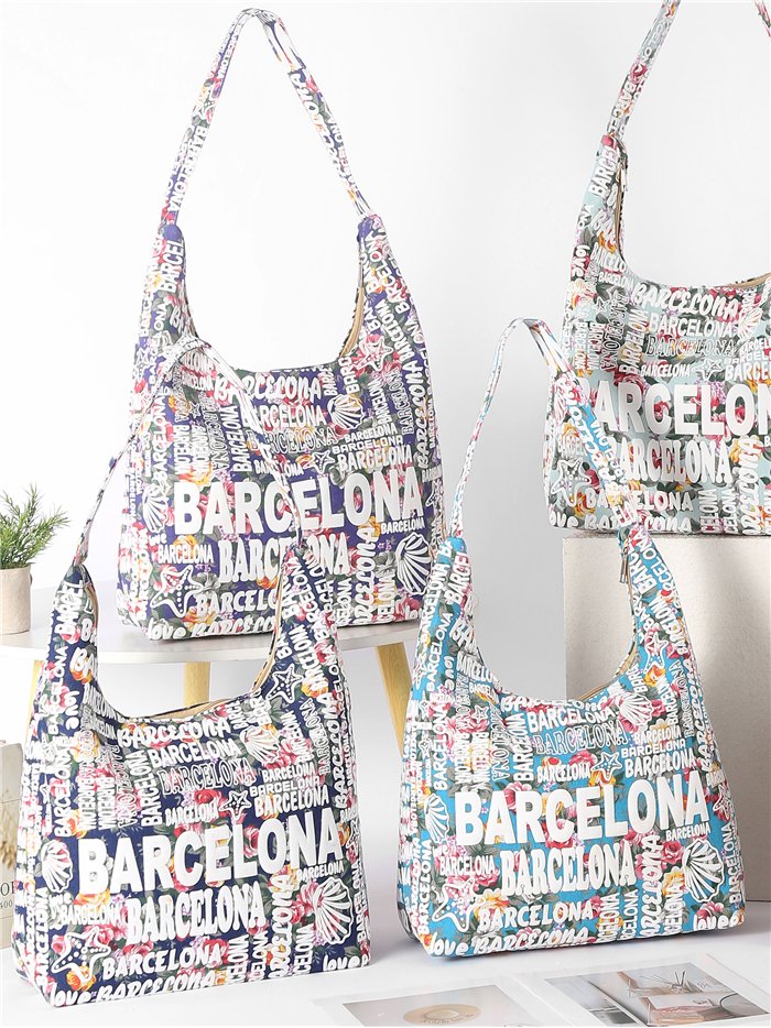 Bolso hobo estampado barcelona