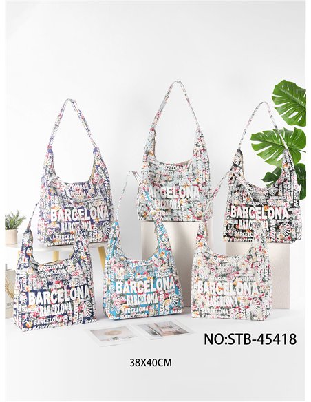 Bolso hobo estampado barcelona