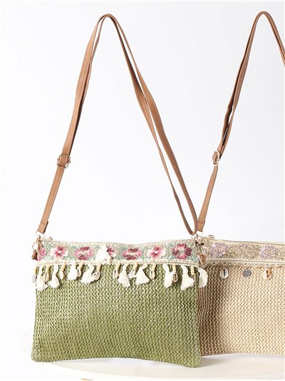Bolso bandolera boho con detalles marinos