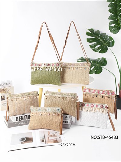 Bolso bandolera boho con detalles marinos 2