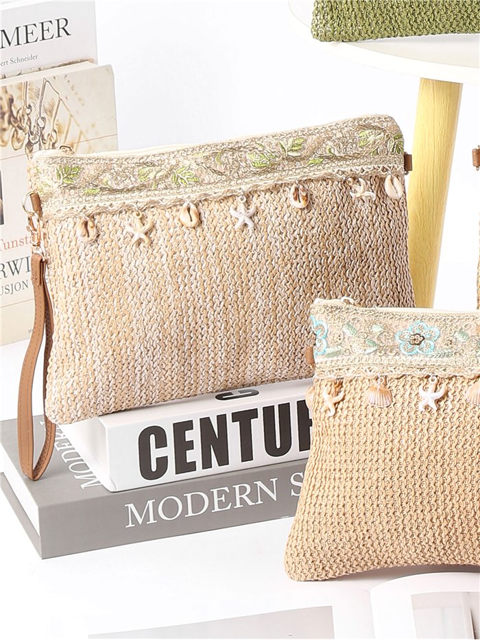 Bolso bandolera boho con detalles marinos