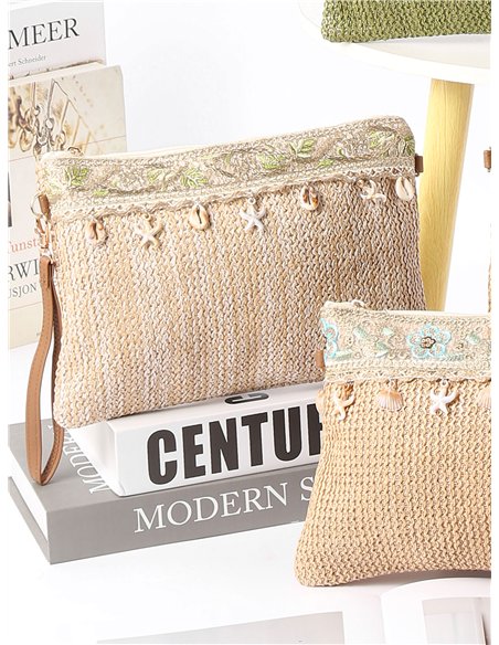 Bolso bandolera boho con detalles marinos