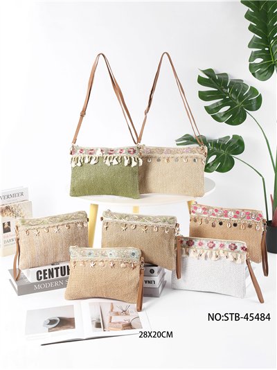 Bolso bandolera boho con detalles marinos 2