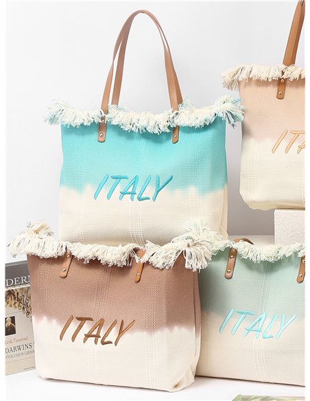 Sacola italiana degradê com franjas