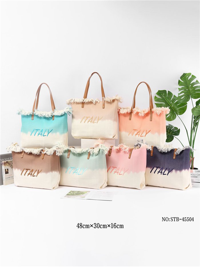 Sacola italiana degradê com franjas