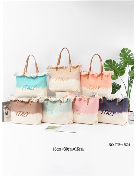 Sacola italiana degradê com franjas