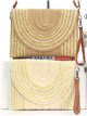 Bolso bandolera rafia con solapa semicircular