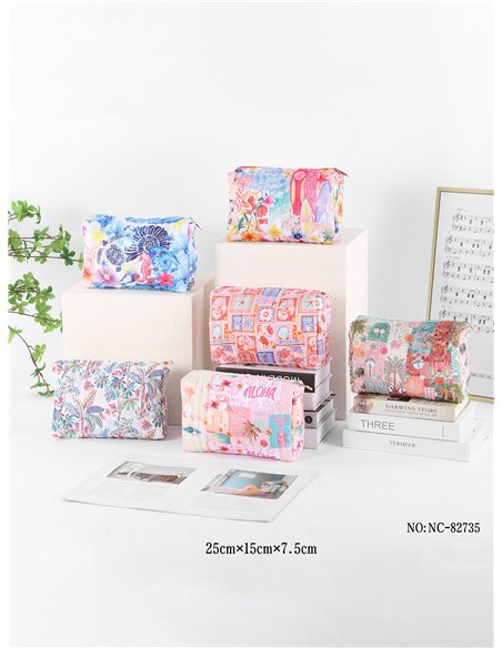 Neceser acolchado tropical aloha