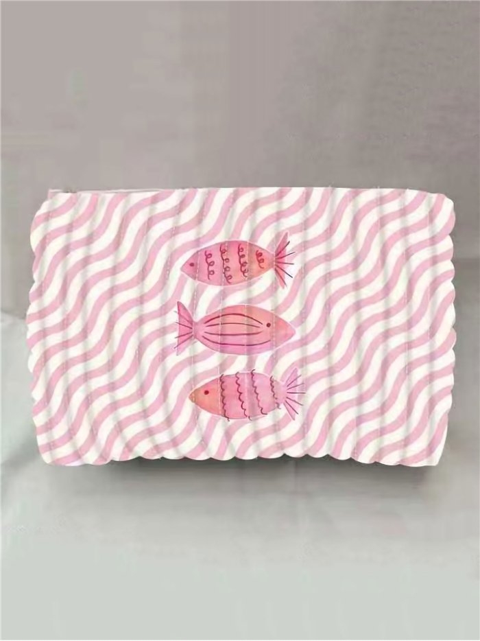 Neceser acolchado estampado marino pastel