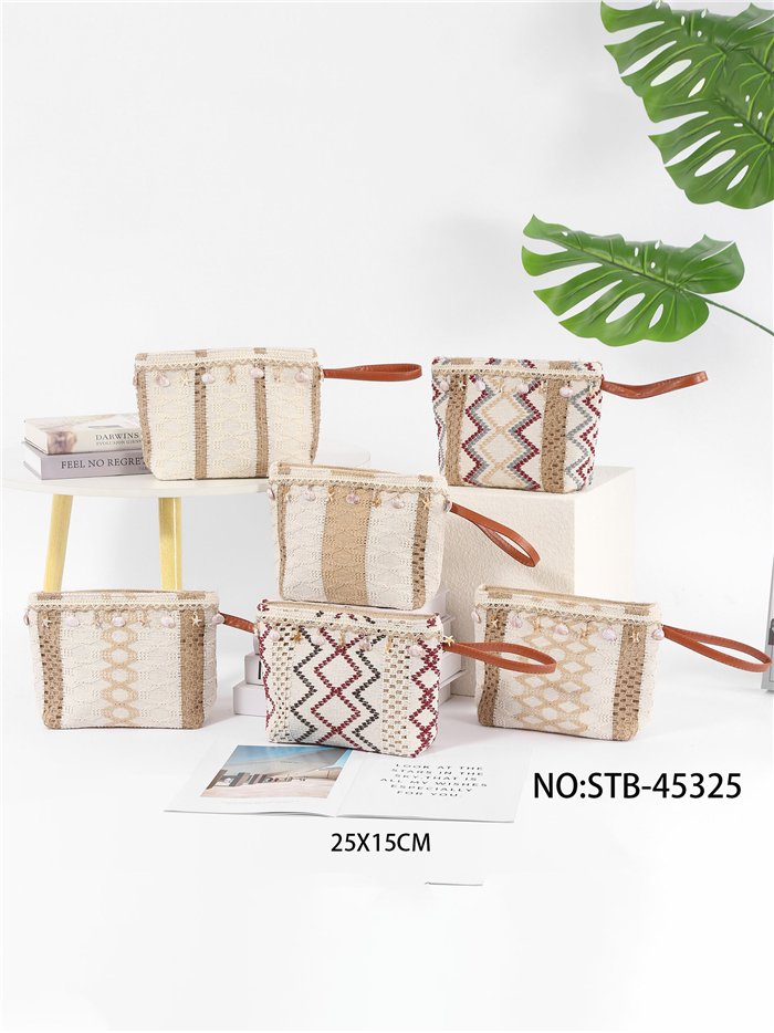 Neceser boho con borla y conchas