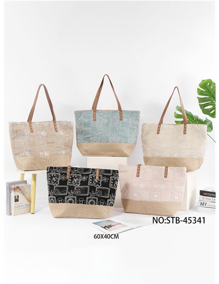 Bolso tote bordado boho chic