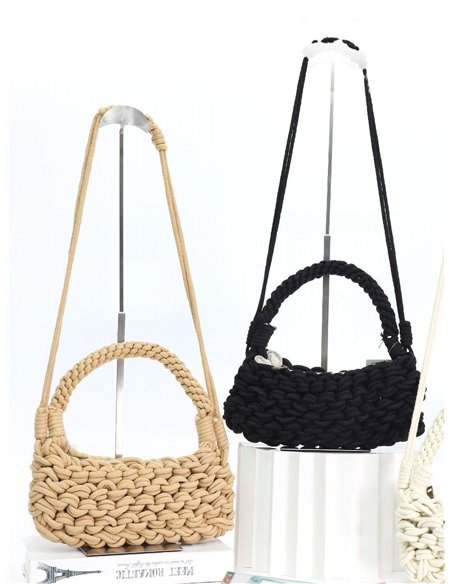 Bolso baguette macramé