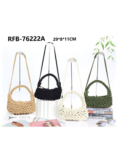 Bolso baguette macramé