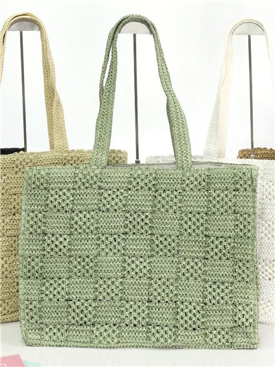 Bolso shopper grande de rafia