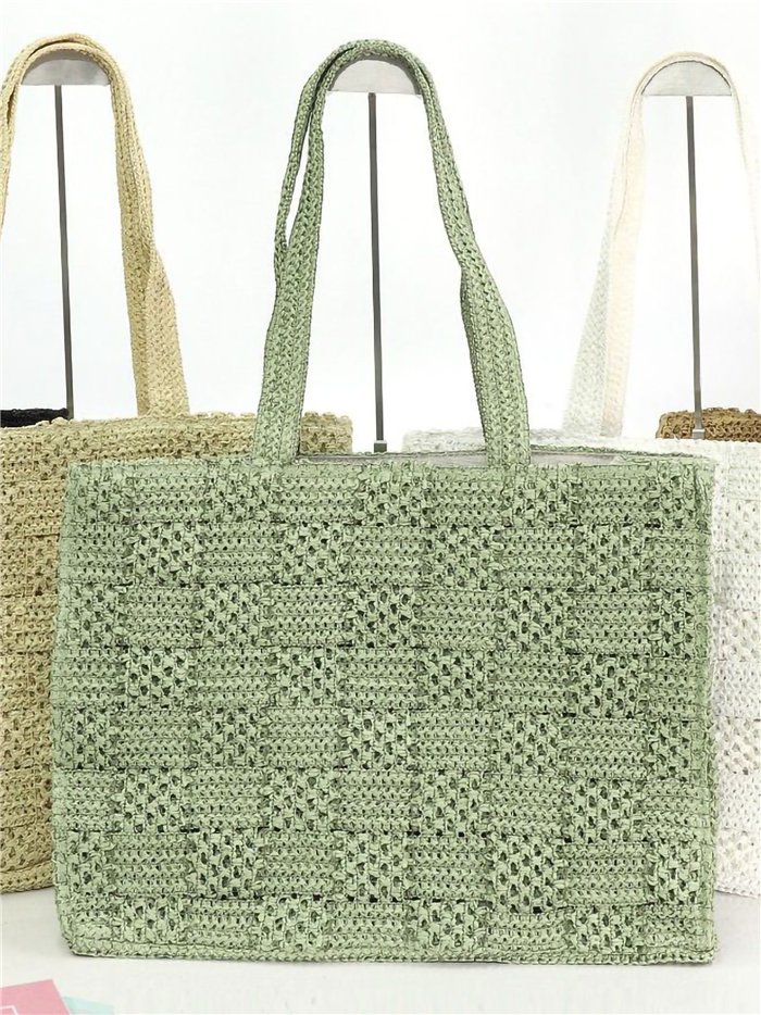 Bolso shopper grande de rafia