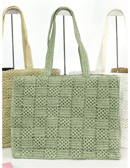 Bolso shopper grande de rafia