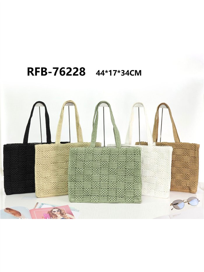 Bolso shopper grande de rafia