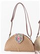 Bolso sobre de rafia con solapa joya