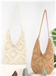 Bolso hobo de crochet calado