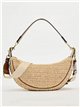 Bolso baguette de rafia con doble asa