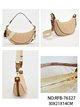 Bolso baguette de rafia con doble asa