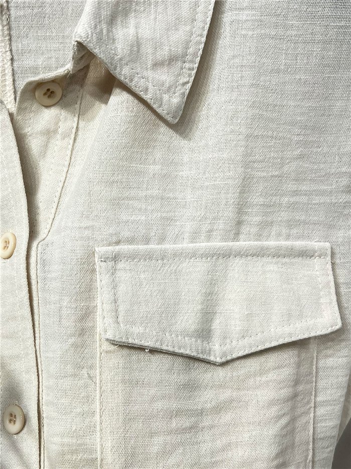 Ärmelloses Blusenset mit Gürtel und weit geschnittener Hose