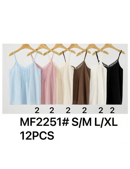 Camisole-Top aus Spitze in Leinenoptik