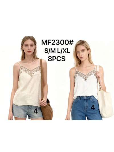 Blusa de renda bordada com decote 2