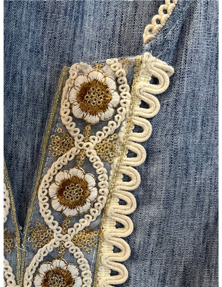 Blusa sin mangas bordada con lentejuelas