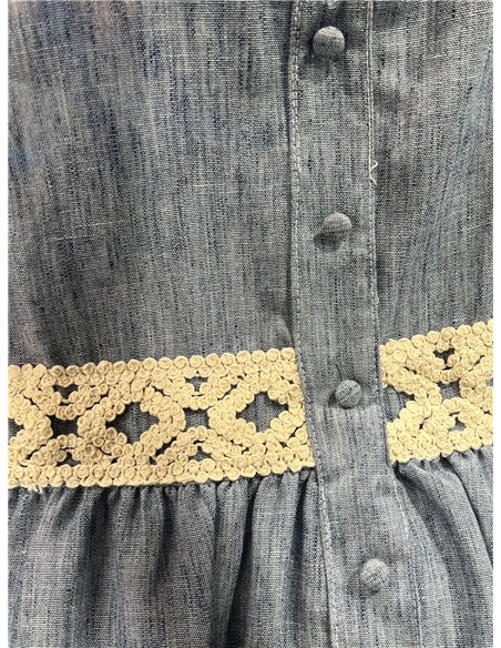 Top peplum com alça de crochê na cintura