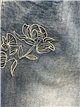 Jeans mit geradem Bein und Blumenstickerei