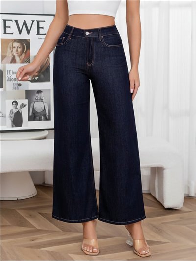 Jeans palazzo azul oscuro