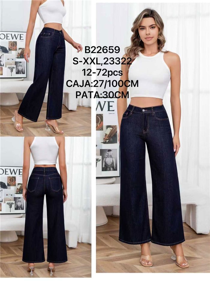 jean palazzo bleu foncé